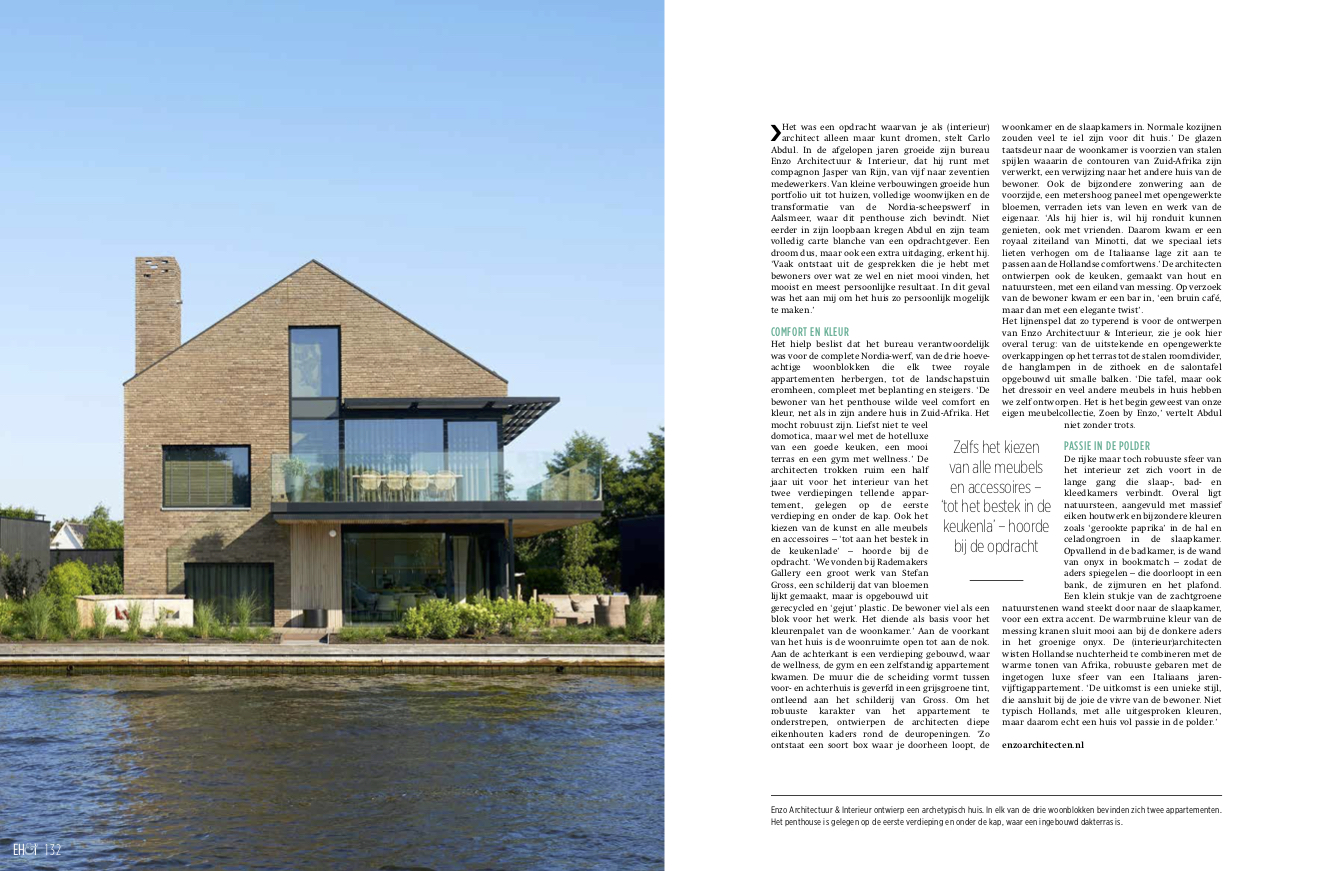 ENZO architectuur N interieur - Haarlemmermeer - Silo - Burgerveen - publicatie - Eigen Huis & Interieur - magazine - kleuren liefde